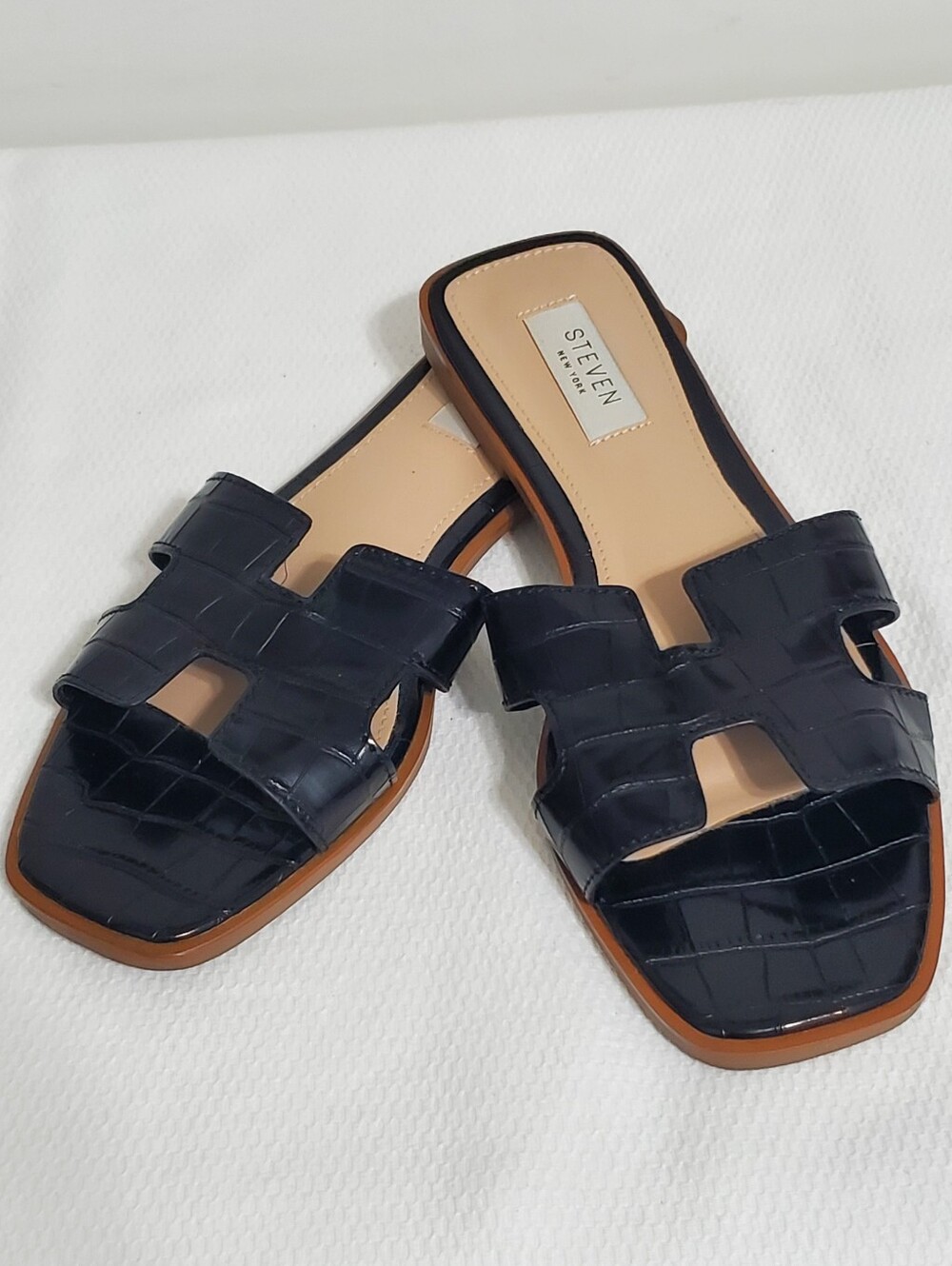 Steven New York Harlien Slide Sandal Black Size 7.5
